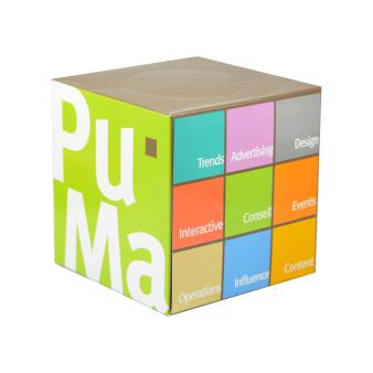 Bespoke tissue box cube logo imprint