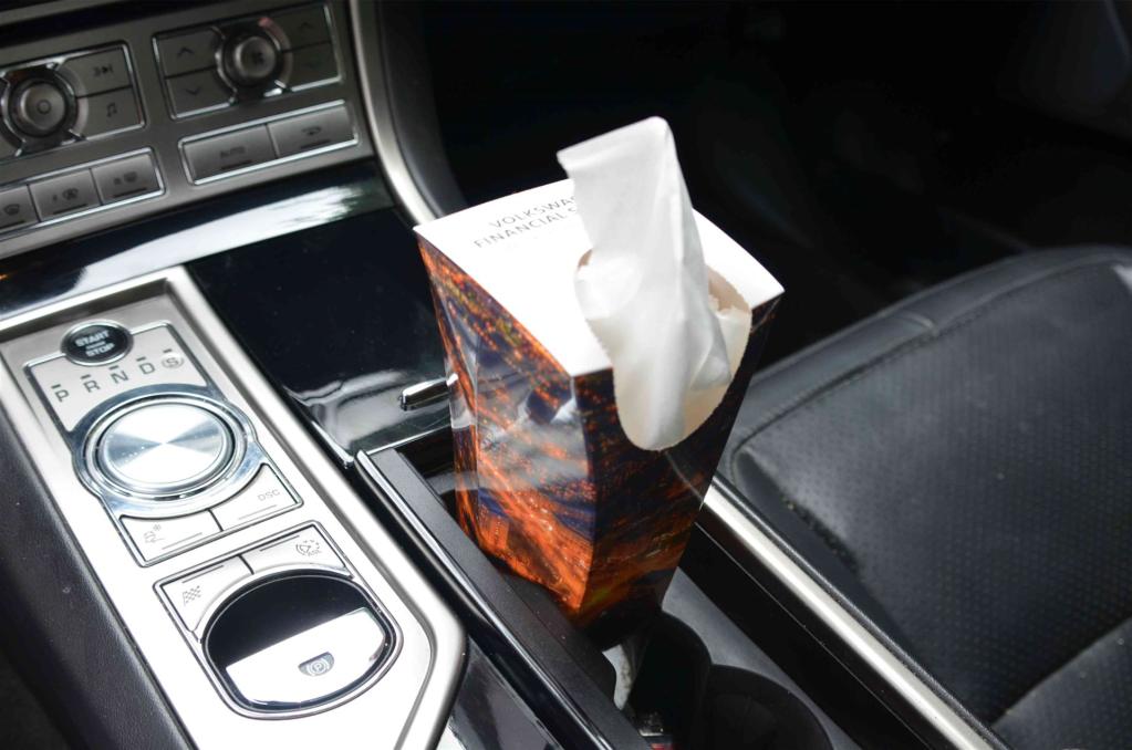 automotive tissue box with logo